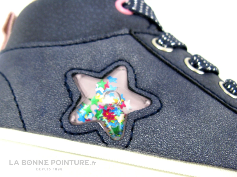 Wipop MIJURE Marine - Etoile - Bottillon BEBE Fille Avec Lacet Et Zip – Image 3