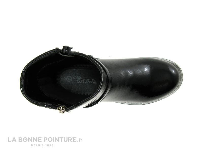 Wipop Wolys Noir-boots Fille Vernies Zip – Image 2