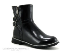 Wipop Wolys Noir-boots Fille Vernies Zip