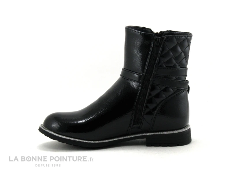 Wipop Wolys Noir-boots Fille Vernies Zip – Image 3
