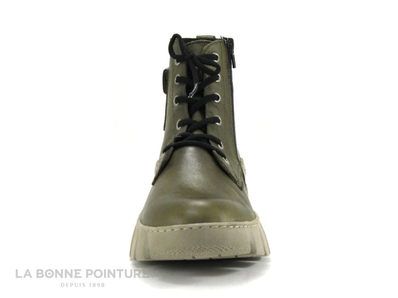 Karyoka IAN Kaki - Pochette Multicolore - Boots Plateforme Femme Kaki – Image 2