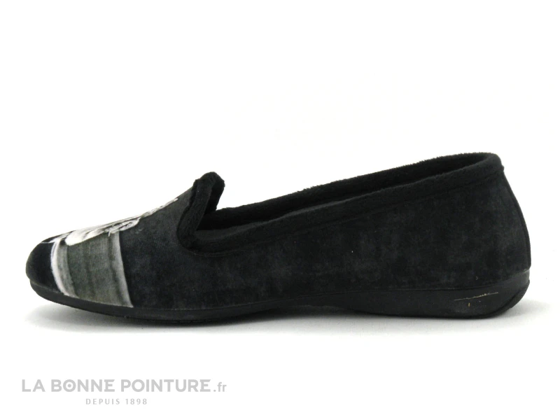 Maison Espadrille 6149-4 Noir - Chausson Ballerine Avec Chats – Image 3