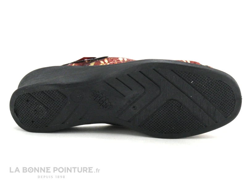 Fargeot ZABOU Bordeaux - Feuillage - Pantoufle Mule Femme – Image 6