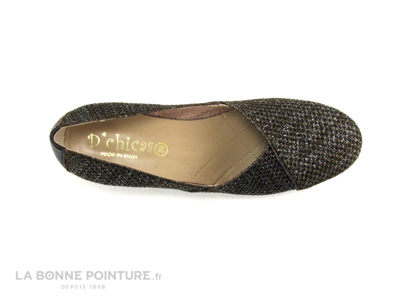 DChicas 4334 Elastico Lame Espresso - Escarpin Brillant – Image 6