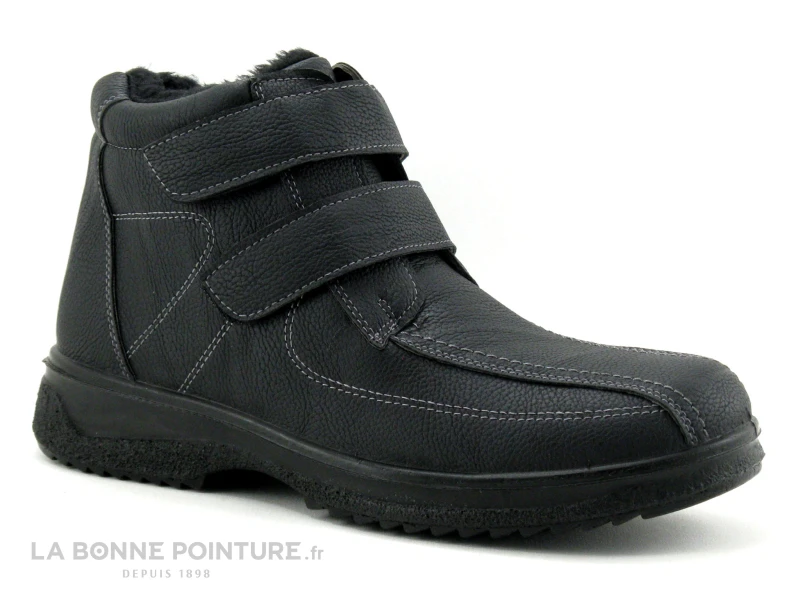 Ektic GRIGNANTI Noir - Bottillon Homme Fourre Avec Scratches – Image 3