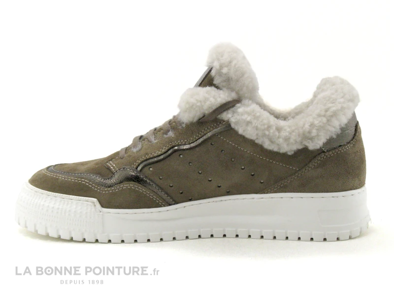 Hooper ZEPHYR Kaki - Basket Femme Avec Fourrure – Image 3