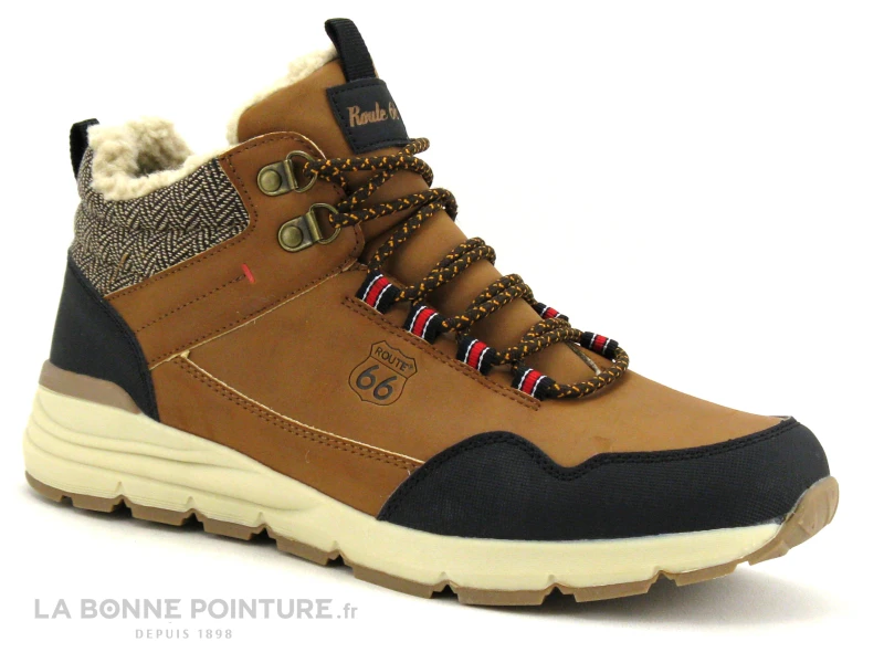 Route 66 PILOTI Camel Noir - Chaussure Montante Homme – Image 5