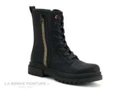 Lilybellule ISSEL Noir 9480 - Bottine Fille Lacet Et Zip