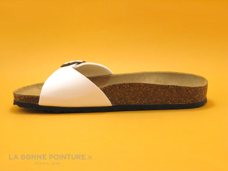 Biomodex 1837 Blanc Verni Mule Femme Reglable – Image 2