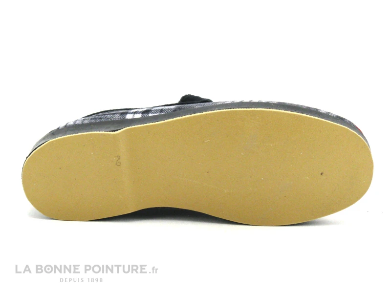 Ouf SANGUINE Noir - Ecossais - Chat Gilet Rouge - Charentaise Femme – Image 4