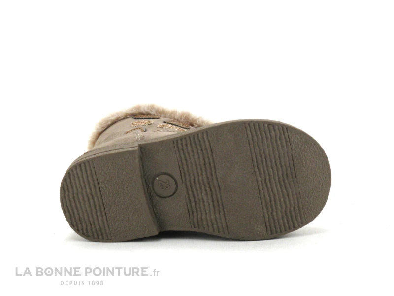 3 Pommes AURA Beige - Feuilles - Haut Fourrure - Bottine Fille – Image 5