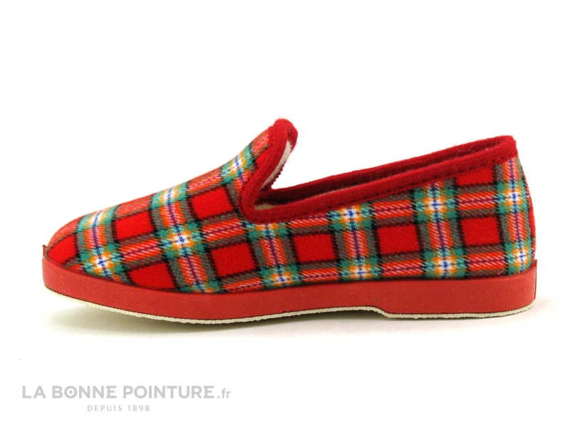 Soca 2510 Rouge Vert Ecossais - Charentaise Femme – Image 2