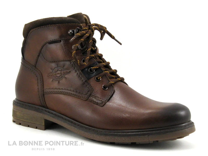Point D Orgues FLIP Marron - Bottine Lacet Homme Cuir Marron