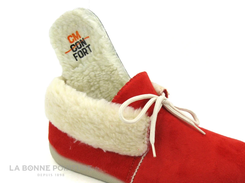 CM Confort Altymar 10139 - Rouge - Chausson Fourre A Lacet Femme – Image 3