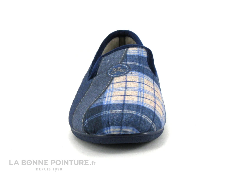 Zels 7023 Marino - Ecossais - Charentaise Bleu Marine Homme – Image 2