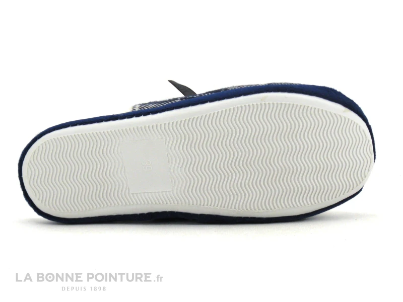 B Et M Banana Moon - REMIX Bleu Gris - Carreaux - Pantoufle Mule F – Image 3