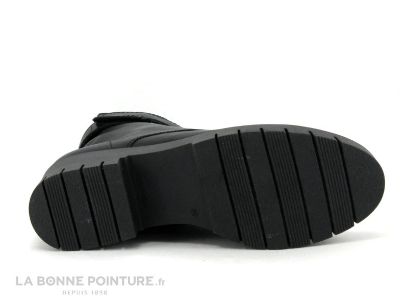 Jordana 47 Noir - Lacet - Zip - Bride Velcro - Bottine Noire Talon Epais – Image 7