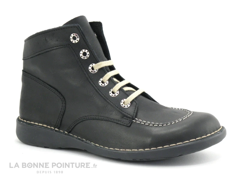 Brans Boots Femme 114 Noir Montante Lacet – Image 5