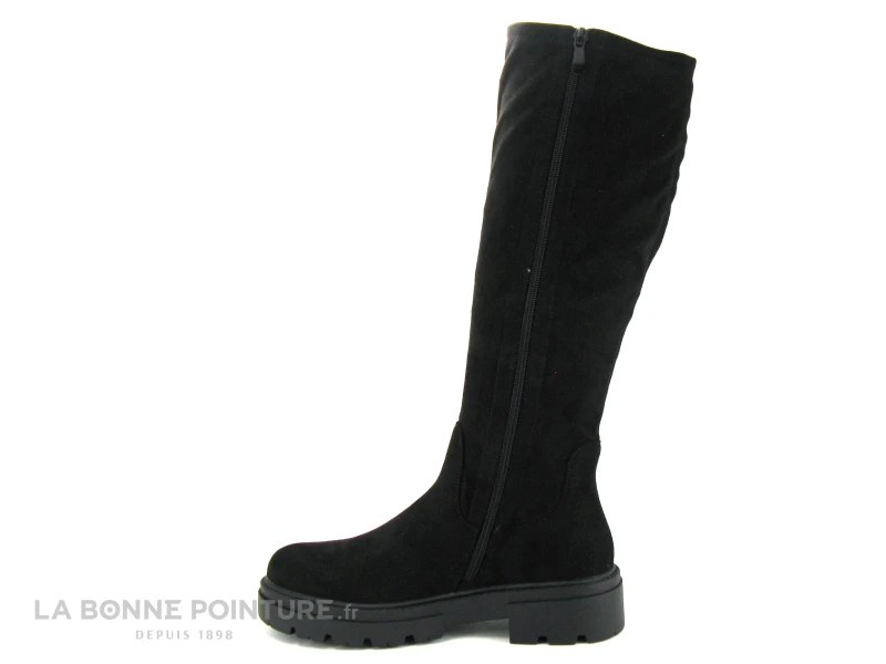 The Divine Factory HX4713 Noir - Botte Stretch Noir - Semelle Epaisse – Image 3