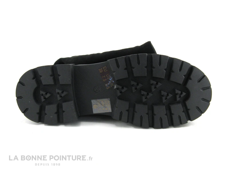 The Divine Factory HX4713 Noir - Botte Stretch Noir - Semelle Epaisse – Image 4