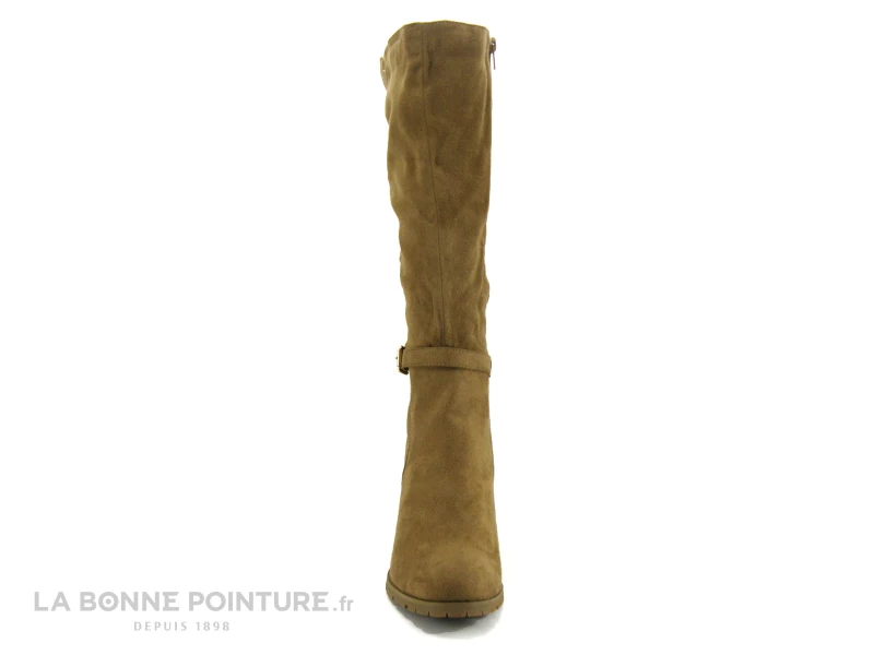 The Divine Factory QL4722 Beige - Botte Femme - Talon Bloc – Image 2