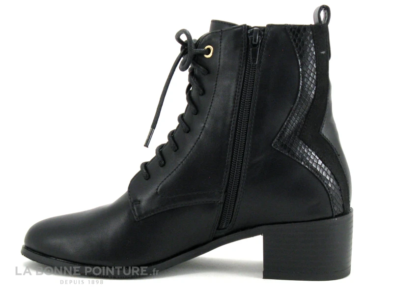 The Divine Factory QL4735 Noir - Arriere Python - Bottine A Lacet F – Image 3