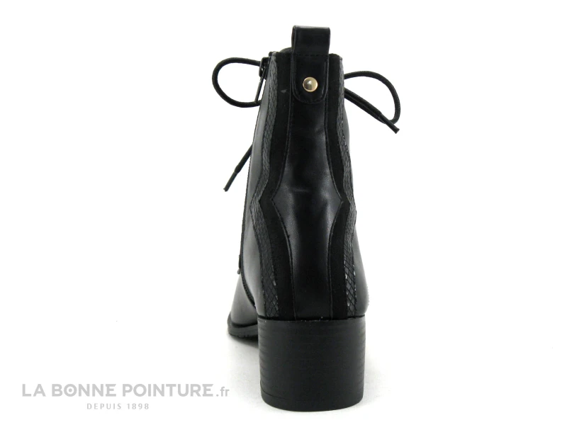 The Divine Factory QL4735 Noir - Arriere Python - Bottine A Lacet F – Image 4