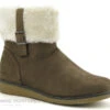 Dees Shoes CEFA Taupe - Haut Peluche Beige - Boots Femme