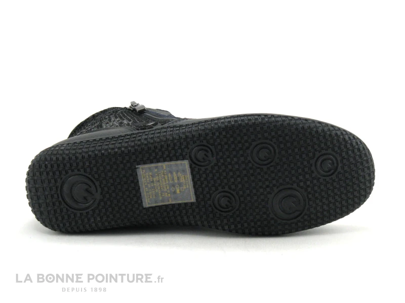 TopWay B843124 Black - Boots Femme Cuir Noir - 2 Fermetures Eclair – Image 6