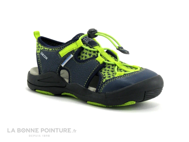 Geox KYLE J92E1B - Lime - Bleu - Nu-pieds GARCON