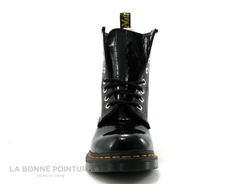 Dr. Martens Dr Martens 1460 Black Patent Croco - 26262001 - Boots Noir Verni – Image 2