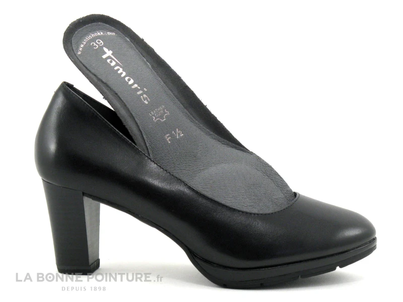 Tamaris 1-22438-21 - Black Leather - Escarpin Noir – Image 5
