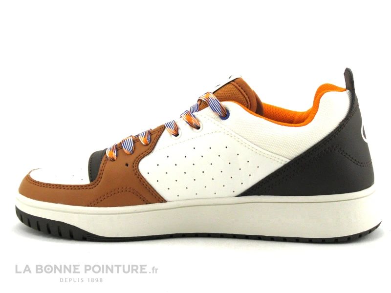 Champion ROYAL Nu Pop Low S21973 - Basket - Blanc Marron Orange – Image 3