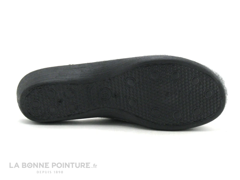 Lollans FJBG015 - Gris - 2 Fleurs Brodees Roses - Pantoufle Mule Femme – Image 3