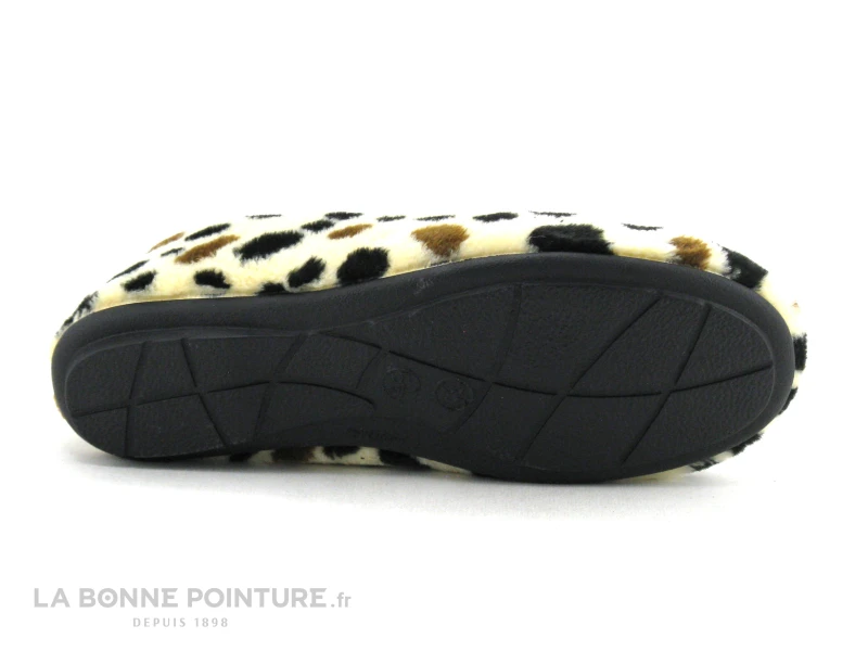 RYB 227005 Beige - Pois Marron Et Noirs - Chausson Femme – Image 3