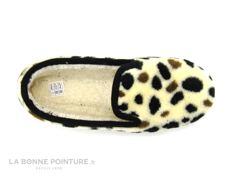 RYB 227005 Beige - Pois Marron Et Noirs - Chausson Femme – Image 2