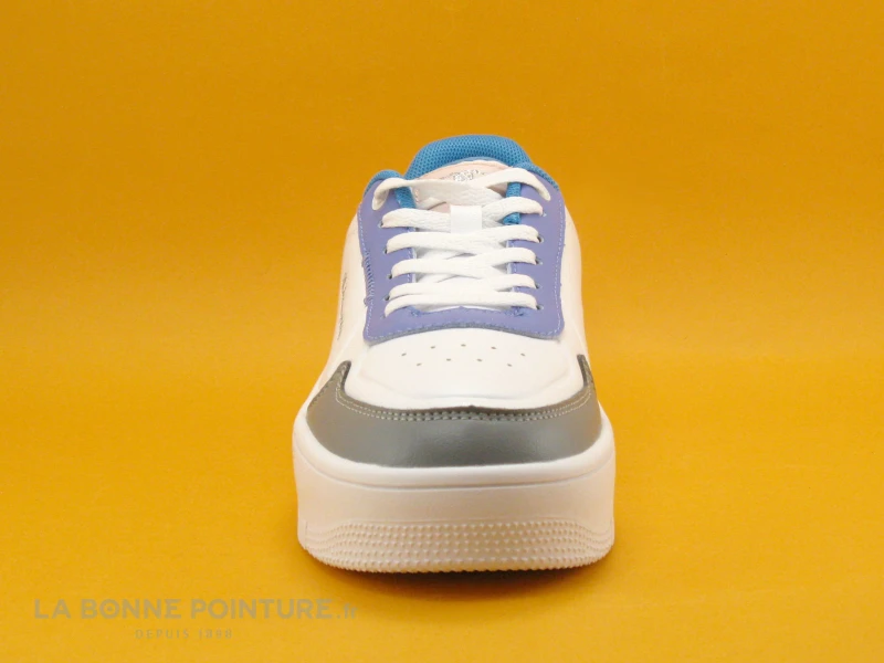 Champion REBOUND PLATFOR S11473 - Basket Blanc Bleu Gris Rose – Image 2