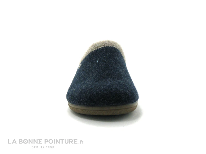 Semelflex OURALE Marine - Bordure Beige - Pantoufle Mule Homme – Image 2