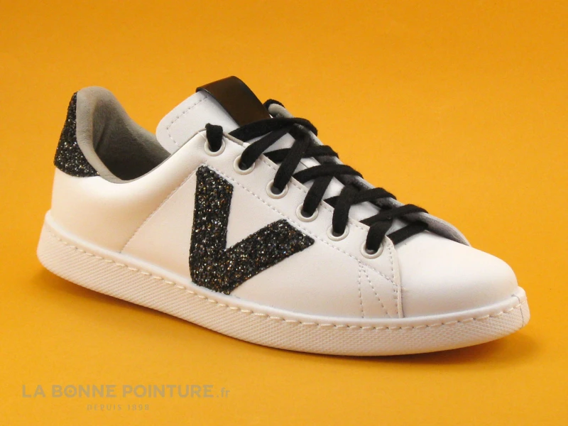Victoria 125244 Blanc - Glitter Noir - Basket Mode – Image 5