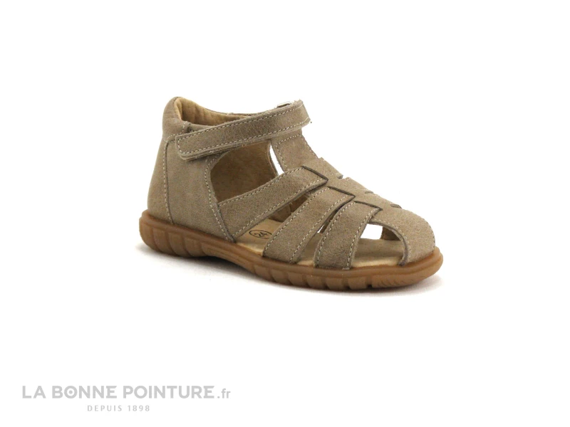Minibel PAVIE Seigle - Sandale Beige Bout Ferme - BEBE – Image 5
