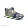 Bopy ZINO Gris - Bleu - Nu-pieds BEBE GARCON