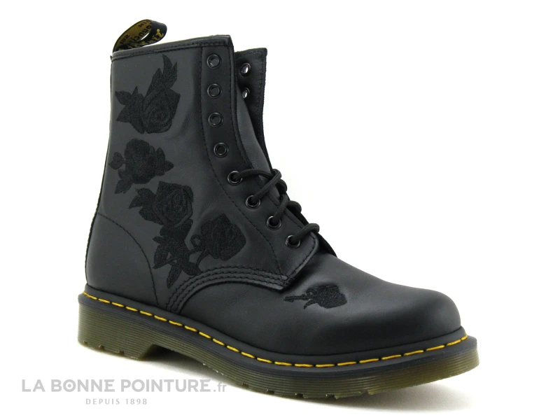Dr. Martens Dr Martens 1460 VONDA Mono Black 24985001 Softy - Roses Noires - Boots – Image 5