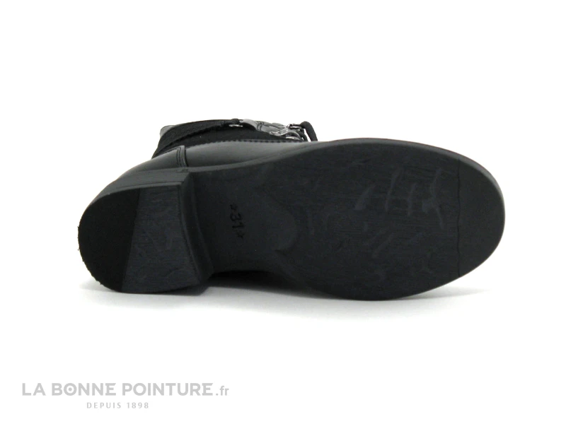 Wipop DALLIA Noir - Bottillon Fille Lacet Et Zip – Image 7