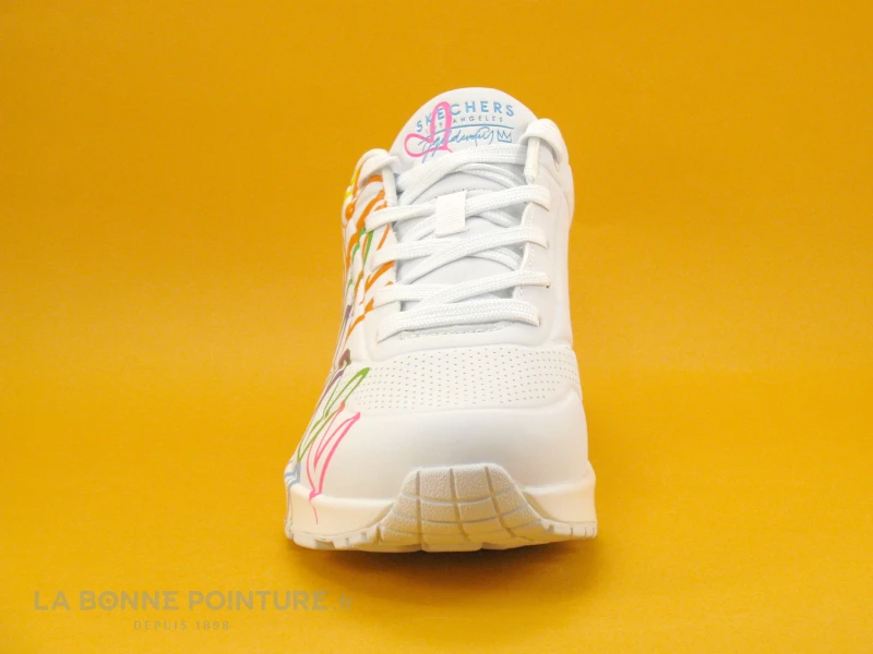 Skechers 177981 UNO Highlight Love-J-Goldcrown-Blanc-Coeurs Multi-Basket – Image 2