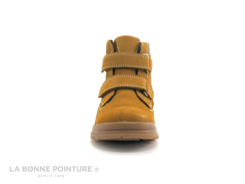 Geox SP J845HC Navado Yellow Dk Brown - Bottillon Velcro GARCON – Image 2