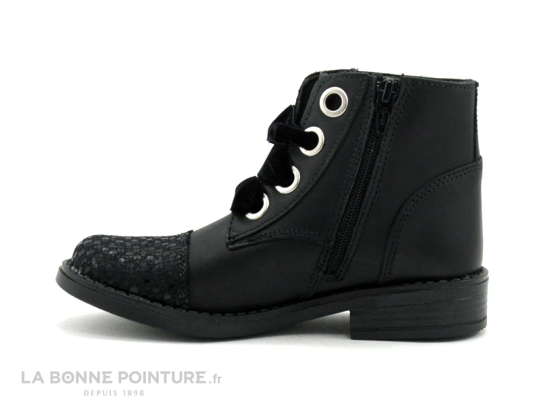 MKids MESALE MK2778D8IA - Noir - Lacet Velours - Boots Fille – Image 3