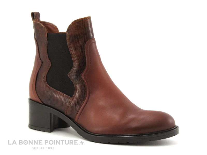 Fantasy 683-003FY Marron - Lezard - Bottine Femme Avec Zip