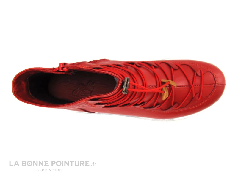 Lily Mood 26-1220 Red - Boots Femme Cuir Rouge - Elastique – Image 6