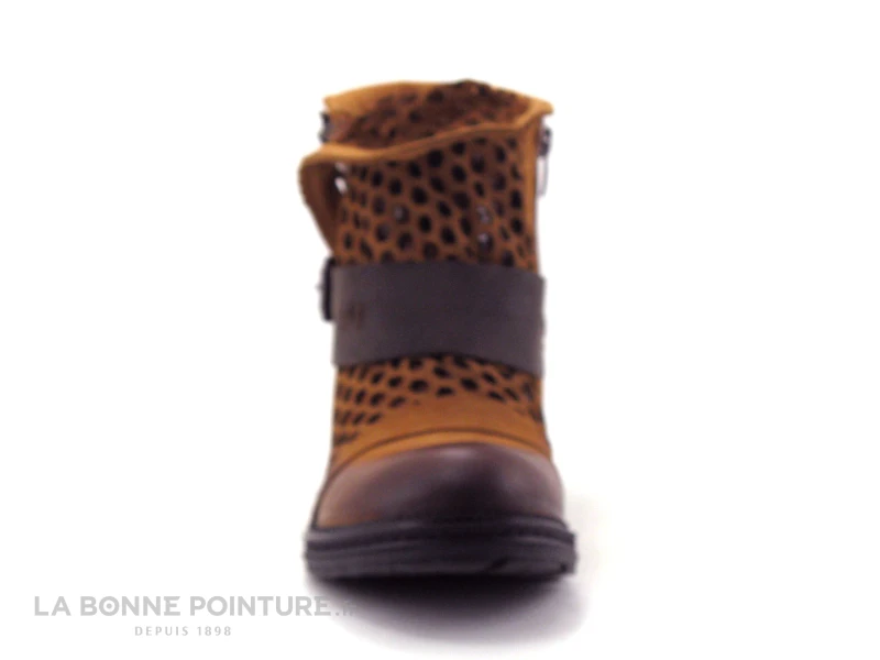 Lily Mood 0505601 Tan Nubuck - Marron - Hexagones - Bottine Femme – Image 2