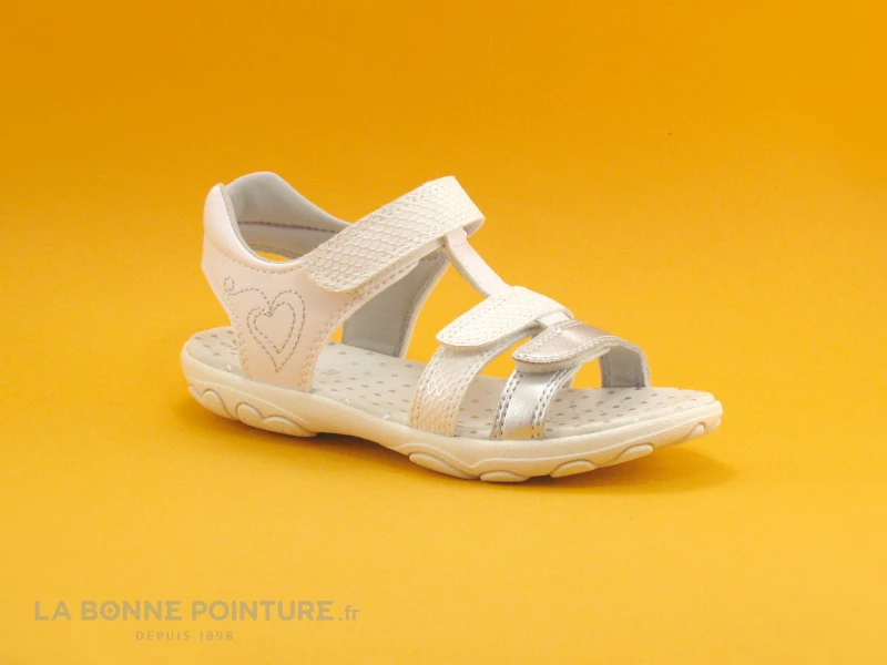 Geox SP CUORE J9290B White Silver - Sandale Fille – Image 5